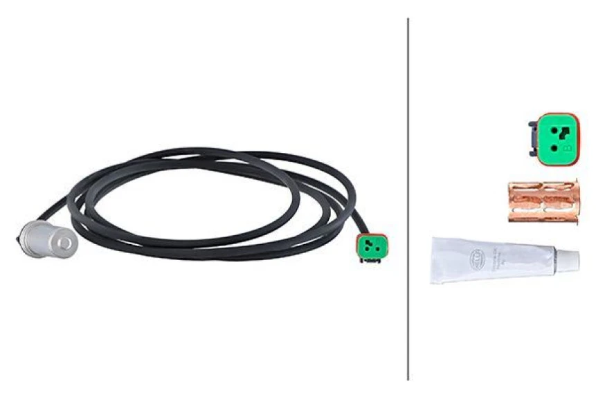 Volvo Truck Abs Sensörü (arka Sol) Disk Tip ( 2000 MM )b Tipi Fis Volvo Renault Truck Premium DXI 430-460 Ps - Hella 6pu230048-451