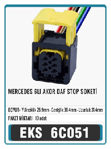 SOKET>MERCEDES 6LI AXOR DAF STOP - EKS-6C051