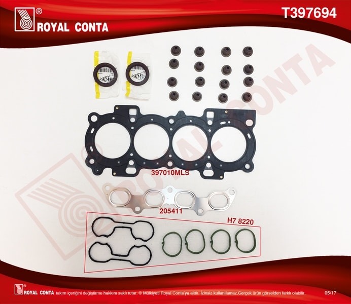 UST TAKIM CONTA (SKT KECELI SUBAP LASTIKLI SUBAP KAPAK CONTASIZ) S,K,C DAHIL FOCUS 1,6 16V ZETEC S / - ROYAL T397694