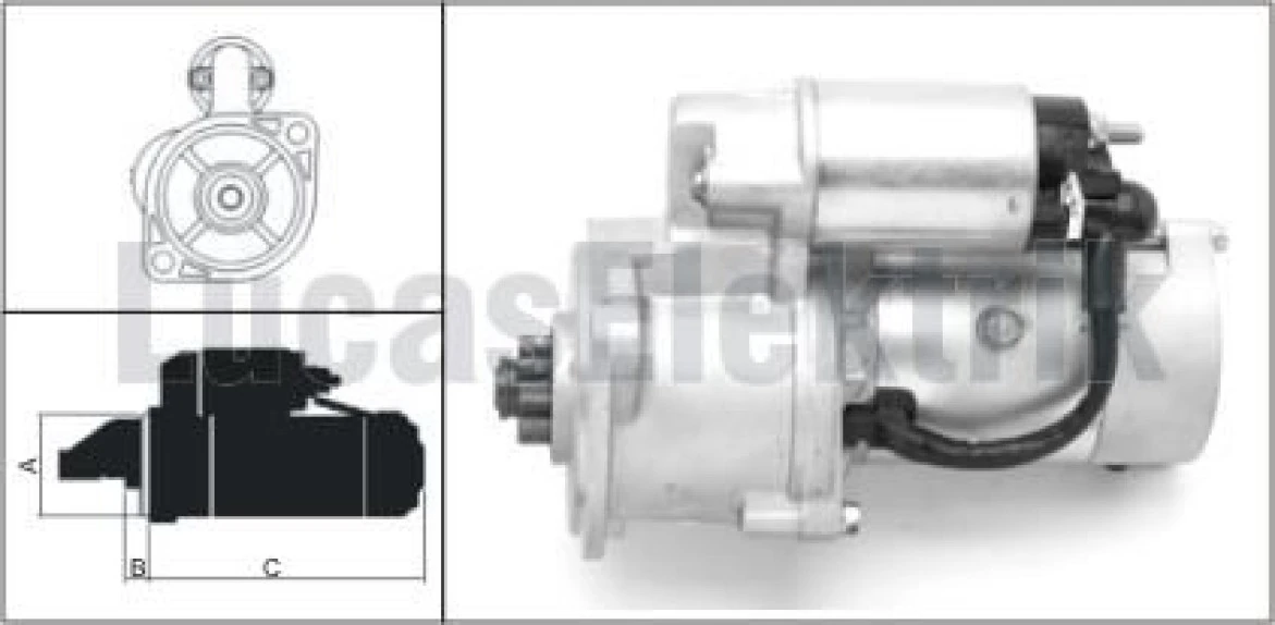 Unıversal Mars Motoru 12v 2.2kw 9dis Yanmar - Lucas Les0195