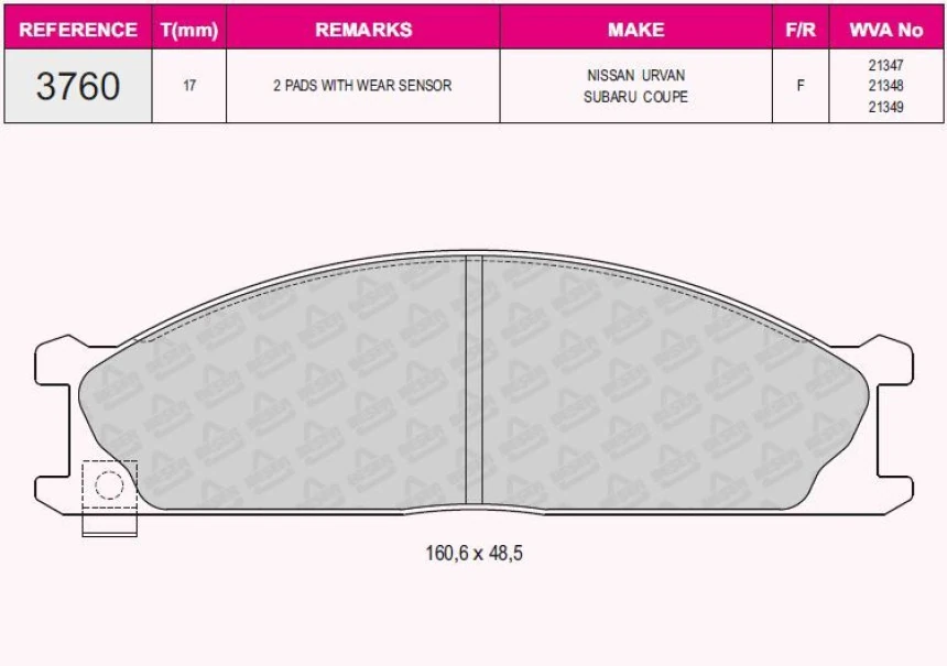 Nissan Fren Balatası On Nissan Pick Up D22 Td25 98-02 Pathfınder 86-95 Urvan 95-00 - Beser 3760