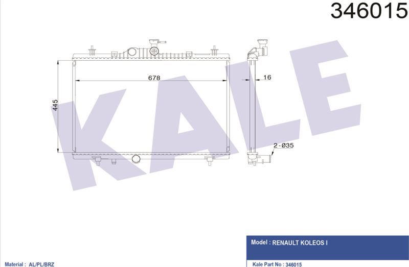 MOTOR RADYATORU KOLEOS 2.0 DCI - VALEO 701164