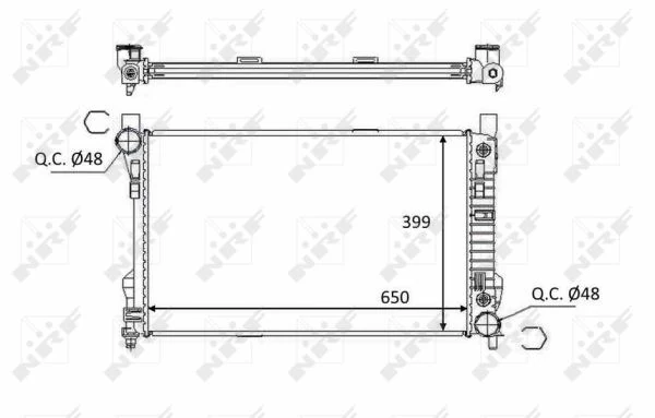 Mercedes Motor Su Radyatoru W203 00>07 Cl203 02>08 S203 01>07 C209 02>09 A209 03>10 R171 04>11 - Nrf 58390