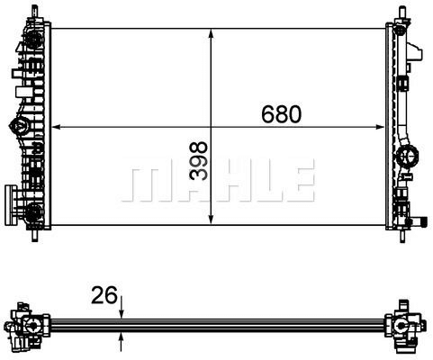 MOTOR SU RADYATORU (OTOMATIK) INSIGNIA A20DTH A20DTR - MAHLE CR 1103 000P
