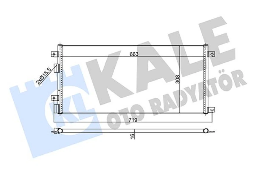 Fiat Klima Radyatörü - ) ( Kurutucusuz) Brazıng - Kal 343205