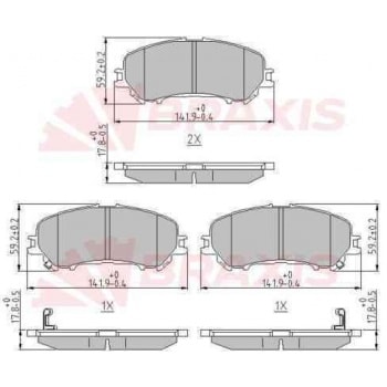 ON FREN BALATASI NISSAN QASHQAI J11 KASA 2013-> XTRAIL 2014-> RENAULT KADJAR 2015-> - BRAXIS AA0617