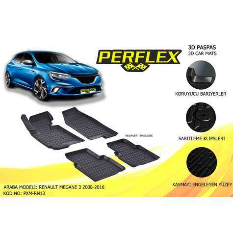 PASPAS 3D HAVUZLU X-MAT MEGANE 3 2008-2016 - PERFLEX PXM-RN13