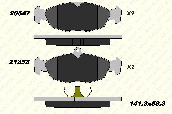 Opel On Fren Balatası Vectra A Astra F Corsa A B Combo B - Kale B 20547 168 05 Ans