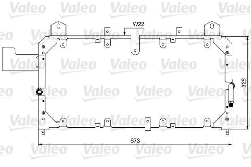 Land Rover Klima Radyatoru 14l 17l 19l 22d 24d 36d 95a Discovery I (lj) 93>98 Range Rover I 89>96 - Valeo 814062