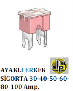 SİGORTA-ERKEK AYAKLI 100 AMP   MAVİ - MTA-M0471100