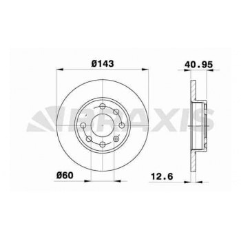 ON FREN AYNASI ASTRA F 1,4 1,6 VECTRA CORSA A / B 1,2 1,3 1,4 1,5D 1,5TD 1,6I 1,6GSI - BRAXIS AE0166