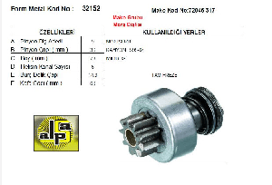 MARŞ DİŞLİSİ-MT 9D NPR ISUZU - FORMMETAL-32152