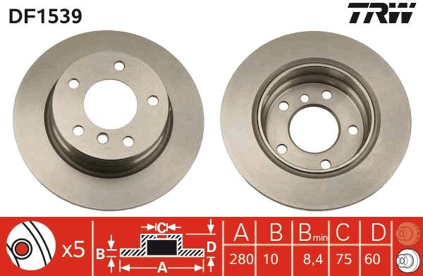 FREN DISKI ARKA BMW E36 91>98 E46 97>05 - TRW DF1539
