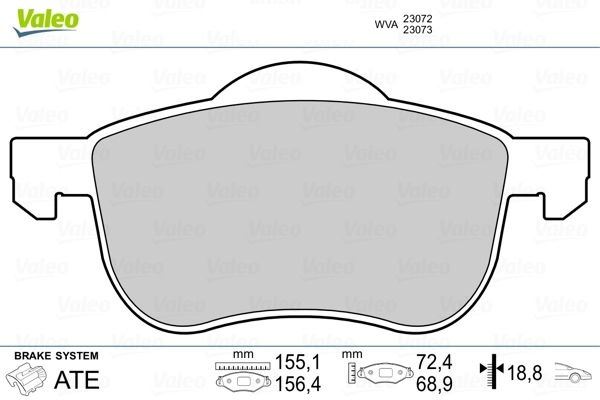 ON FREN BALATASI VOLVO S60 01>S80 98 06 V70 I II 97> XC70 00> - VALEO 670479