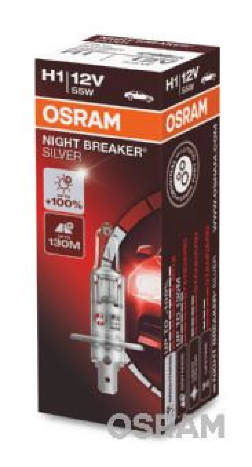 Unıversal Ampul H1 55w 12v P14.5s %100 Fazla İsik Gucu İkili Kutu - Osram 64150nbs-2hb