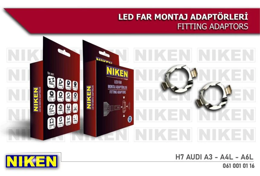 Unıversal Led Far Montaj Adaptoru H7 Audı A3 - A4l-A6l (l18) - Niken 061 001 01 16