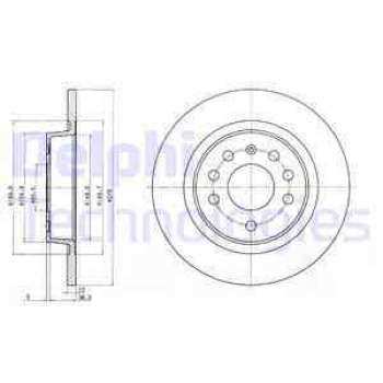 ARKA FREN DISKI VECTRA C SIGNUM - DELPHI BG3731C