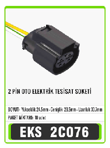 SOKET-2 PİN OTO ELEKTRİK TESİSAT - EKS-2C076