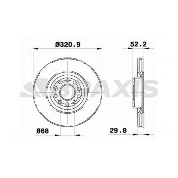ON FREN DISK AYNASI HAVALI A6 AVANT 1.8T / 2.4T / 2.5TDI / 2.7T / 2.8 QUATRO - BRAXIS AE0771