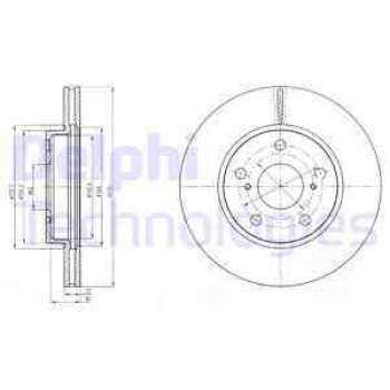 ON FREN DISKI (AYNASI) HAVALI TOYOTA AURIS COROLLA 2007-2012 (275X5) - DELPHI BG4232