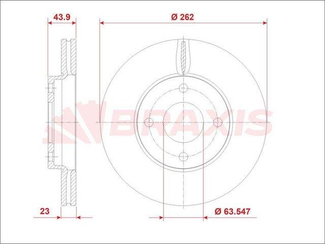 ON FREN DISKI YENI FIESTA VII 17 > - BRAXIS AE0982