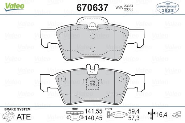 FREN BALATASI ARKA W203 04>07 S203 04>07 C209 06>09 A209 04>05 C219 04>10 C218 11>17 W211 03>08 - VALEO 670637