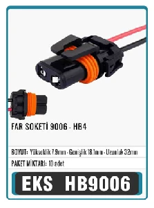 Unıversal Soket>ampül   9006 - Eks-Hb9006