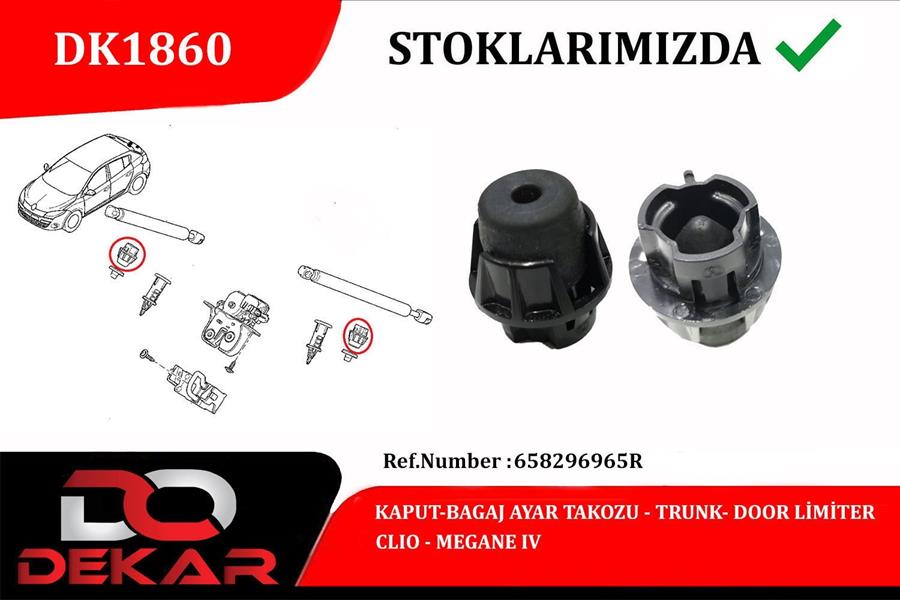KAPUT BAGAJ AYAR TAKOZU CLIO IV MEGANE IV - DEKAR DK1860
