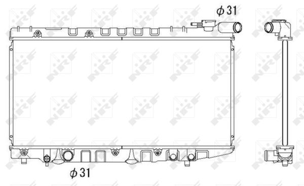 MOTOR SU RADYATORU HYUNDAI ELANTRA 01> OTOMATIK (377×648×16) - NRF 526712