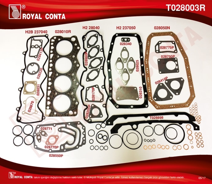 MOTOR TAKIM CONTASI (ALT / UST) KECESIZ DUCATO BOXER JUMPER MASTER MOVANO 2,8TDI / 2,8JTD / 2,8HDI ( - ROYAL T028003R