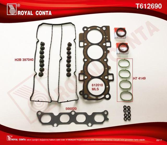 UST TAKIM CONTA (CORTECO KECELI SUBAP LASTIKLI) FIESTA 1,4 16V / 1,25 16V 97HP 08 /> - ROYAL T612690