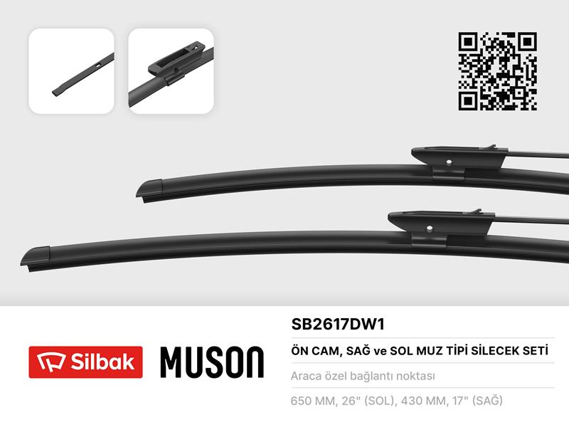 SILECEK SUPURGESI ON 650 MM 430 MM CITREON C4 CACTUS 14 19 - SILBAK SB2617DW1