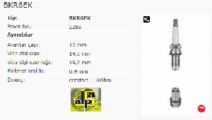 Unıversal Buji-Kalem 2 Tirnak Opel Vectra/corsa/bmw 318is - Ngk-Bkr6ek