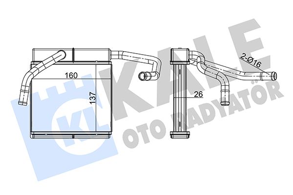 KALORIFER RADYATORU MAZDA B-SERISI / BT-50 FORD RANGER 98-06 (140x165x26) - KALE 355185