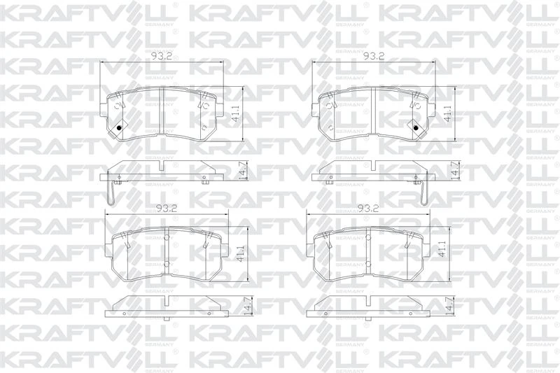 Hyundaı Arka Fren Balatası Hyundaı Accent Era 06> / İ20 08>15 / İ30 07>12 / İx20 İx35 10> / Sonata 10>14 / K - Kraftvoll 07010102