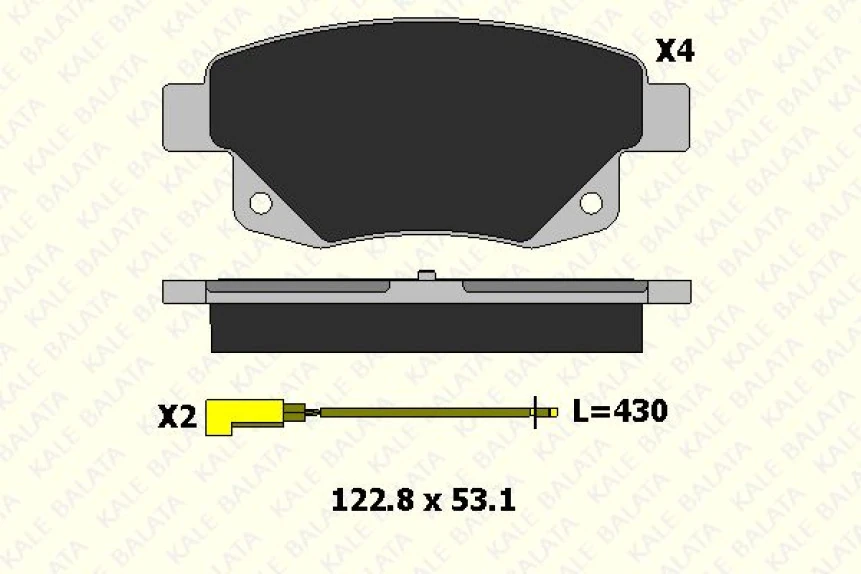 Ford Arka Fren Balatası Transıt V347 06> ( Fisli ) - Kale B 24486 170 05 Ans