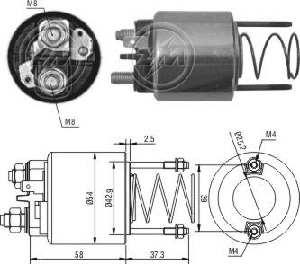 MARŞ OTOMATİĞİ 12V RENAULT 9 - 12 / PEUGEOT / CITROEN ESKI MODEL (SVA-1592) YAYLI - ZM-1592