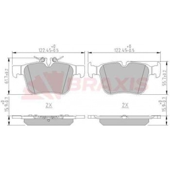 FREN BALATASI ARKA C-CLASS W205 14> S205 14> C205 15> A205 16> - BRAXIS AA0618