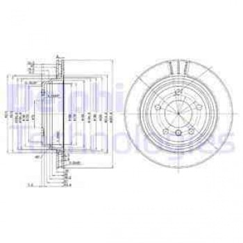 FREN DISKI ARKA HAVALI BMW E39 96>03 - DELPHI BG3042