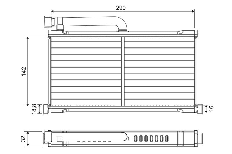 KALORIFER RADYATORU ISI ESANJORU A6 05>11 - VALEO 811570