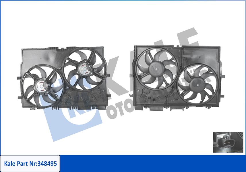 FAN MOTORU (ELEKTRO FAN) DUCATO III 2,3JTD 06> KLIMALI 300V - KALE 348495