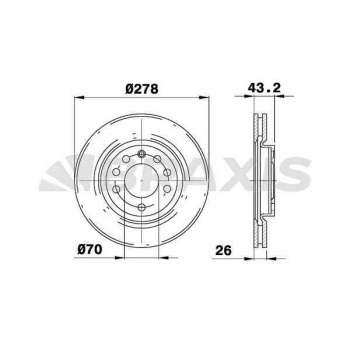 ON FREN DISKI CORSA D 2006> 1.7CDTI 125 - BRAXIS AE0618