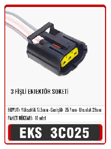SOKET> 3 FİŞLİ ENJEKTOR - EKS-3C025