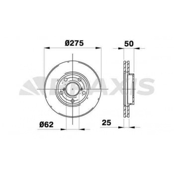ON FREN DISK (AYNASI) HAVALI TOYOTA RAV 4 00-05 (275X5) - BRAXIS AE0183