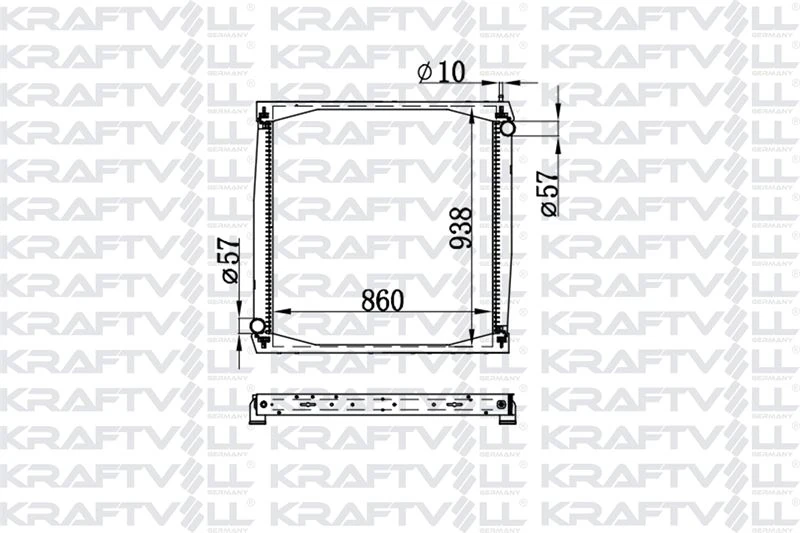 Scanıa Truck Su Radyatoru Scanıa 4 Serisi 1995 Ve Sonra (cercevesiz) / (mt) - Kraftvoll 08040130