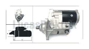 MARŞ MOTORU> 24V/5.5kW/10DİŞ IVECO EUROSTAR LD 190E,260E,
440E -EUROTECH MP 190E,260E,440E -STR - LUCAS-LES0207