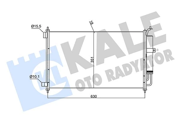 Nissan Klima Radyatoru (kondanser) Nissan Juke 2010-> Micra K12 Kasa 2003-2010 Note 2006-2012 (630×348×16) - Kale 382520