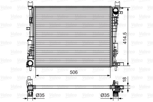 MOTOR RADYATOR CLIO IV 12> CAPTUR 13> SANDERO II 12>LODGY 12> DOKKER 12> 0.9 TCE  1.2TCE / 1.5DCI / - VALEO 735634
