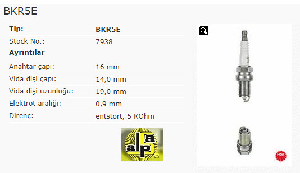 Unıversal Buji-Kalem Nis/maz/suz/deniz Mot. - Ngk-Bkr5e