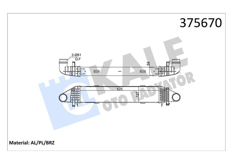 TURBOSARJ RADYATORU W204 07>14 S204 07>14 C204 11> W212 09>15 C207 10>16 A207 10>16 - KALE 375670